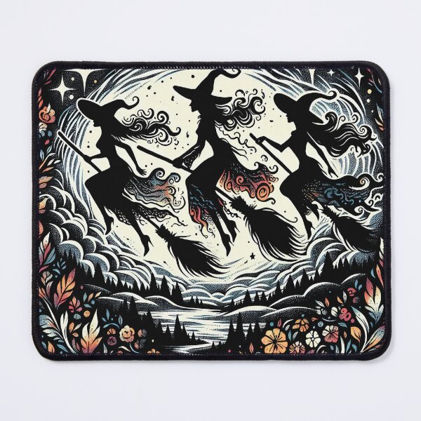 Item preview, Three witches on brooms designed and sold by MagelliShop.