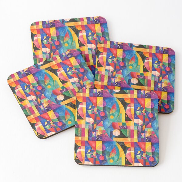Item preview, Between Curves and Angles: Abstractions designed and sold by MidArtForge.
