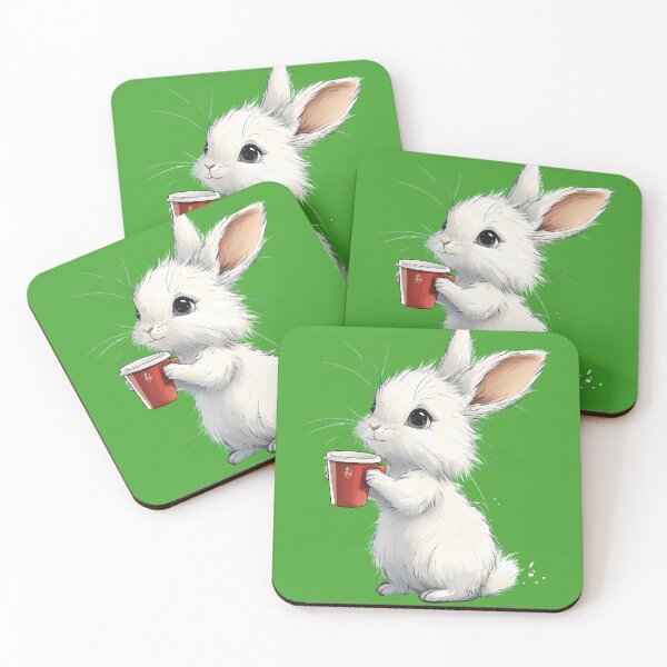 Item preview, Fluffy rabbit coffee time designed and sold by Brendon987.