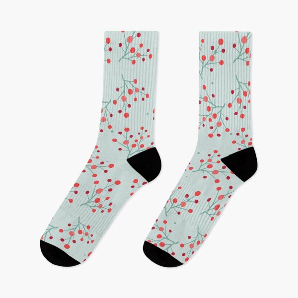 Item preview, Modern Winterberries on blue designed and sold by klossisch.
