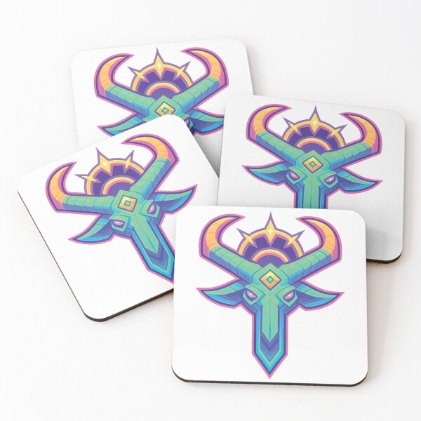 Item preview, Celestial Bull Totem - Neon Geometric Design designed and sold by Myndari.