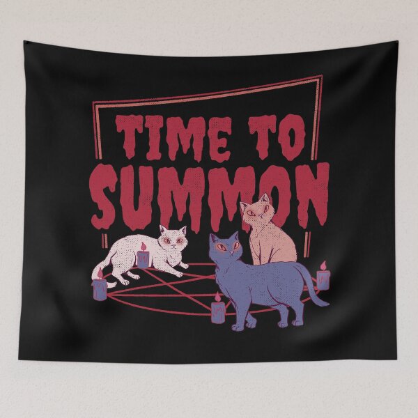 Item preview, timre to summon Spooky Cat satan Trio Halloween designed and sold by DrawHandArt.