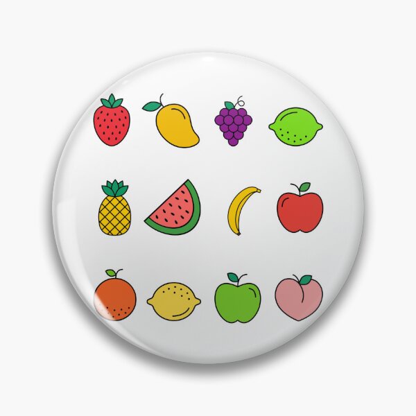 Item preview, Fruit Stickers Set, Fruit Stickers Pack, Fruit Stickers, 12 sticker pack designed and sold by Spike The Punch Design Co..