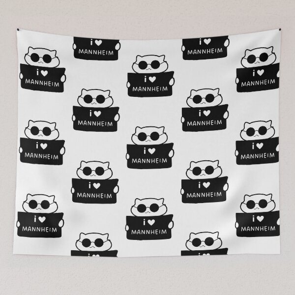 Item preview, I LOVE MANNHEIM | Cute Cat Illustration | Handwritten-style Font designed and sold by RM-Journey.