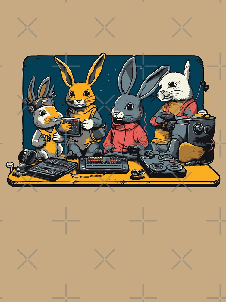 Thumbnail 6 of 6, Premium Oversized Hoodie, Rabid Rabbit Rave designed and sold by typicalartguy.