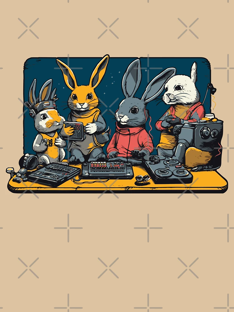 Thumbnail 6 of 6, Pullover Hoodie, Rabid Rabbit Rave designed and sold by typicalartguy.