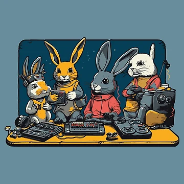Artwork thumbnail, Rabid Rabbit Rave by typicalartguy