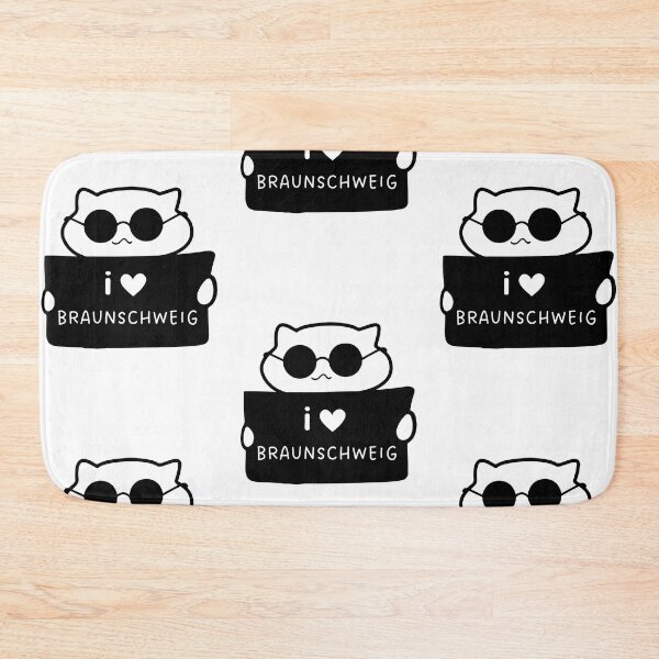 Item preview, I LOVE BRAUNSCHWEIG | Cute Cat Illustration | Handwritten-style Font designed and sold by RM-Journey.