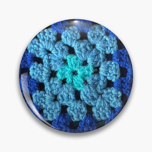 Item preview, Shades of Blue traditional vintage crochet Granny square  designed and sold by MeluCrochet.