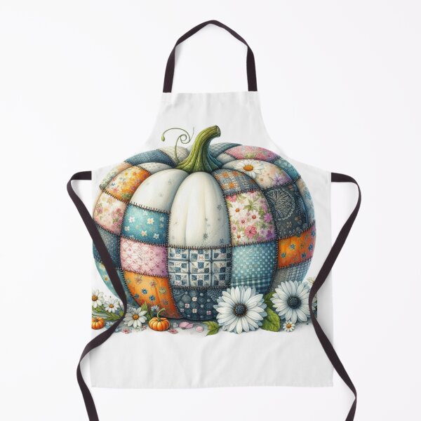 Item preview, Patchwork Pumpkin,Daisy Flower,Fall, designed and sold by deniz kaya.