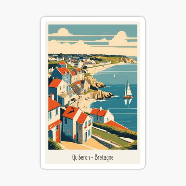 Aperçu de l'œuvre Quiberon en Bretagne affiche créée et vendue par Findmeifyoucan.