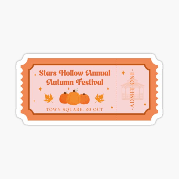 Item preview, Stars Hollow Autumn festival ticket designed and sold by h-helladesign.