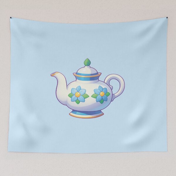 Item preview, Vintage Floral Teapot - Charming Retro Illustration designed and sold by Myndari.