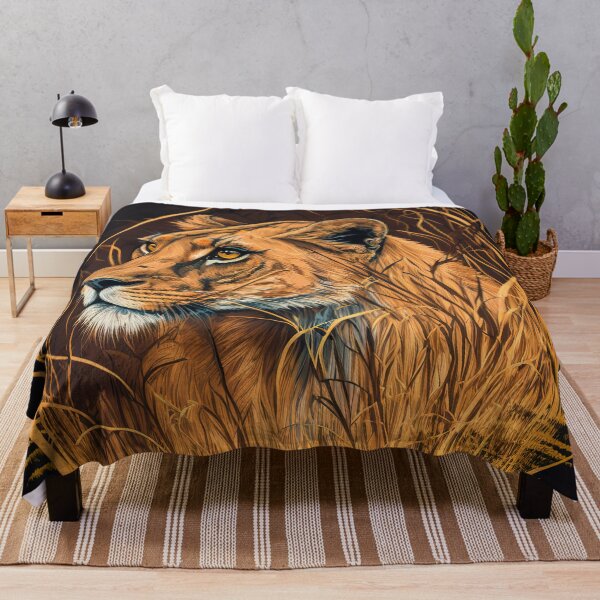 Item preview, Savanna's Silent Huntress: Lioness in Hiding designed and sold by WildlifeSafari.