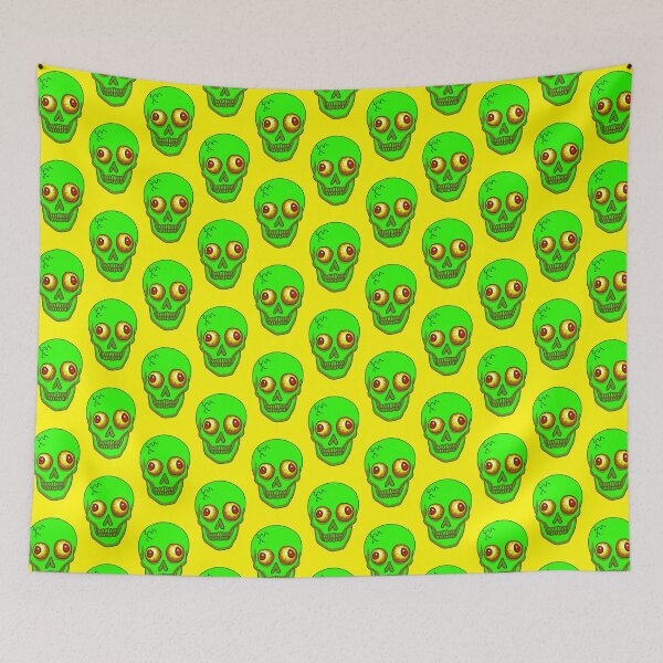 Item preview, Wacky Neon Green Skull  designed and sold by TeneseKeshi.