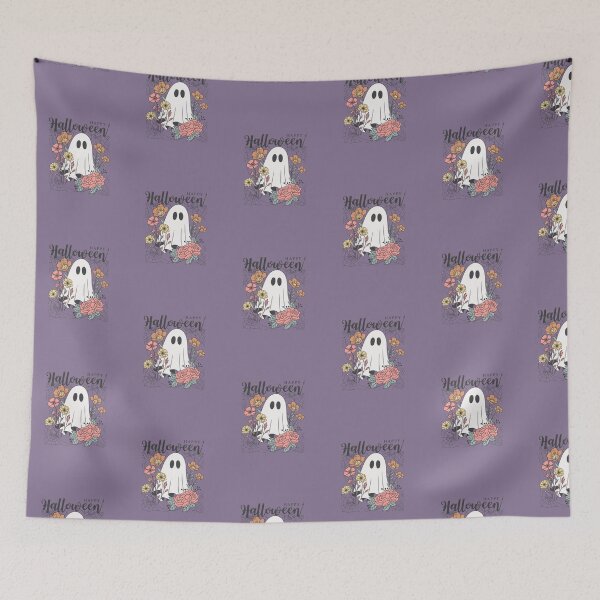 Item preview, Happy Halloween - Floral Ghost designed and sold by HomeFreewithMe.