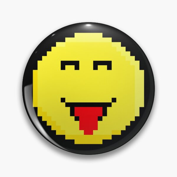 Item preview, Epic face pixel emoji meme pin sticker  designed and sold by CyberPunk2088.