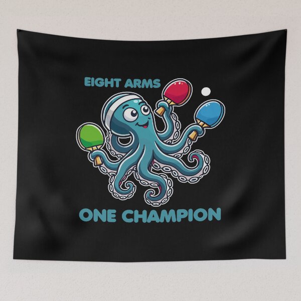 Item preview, Octopus Playing a Table Tennis - Eight Arms One Champion designed and sold by MaateoDesign.