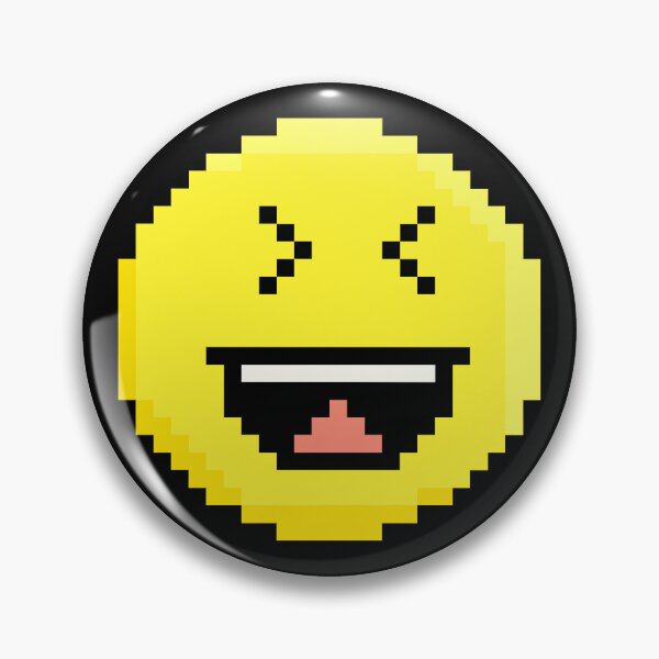 Item preview, Epic face pixel emoji meme pin sticker  designed and sold by CyberPunk2088.