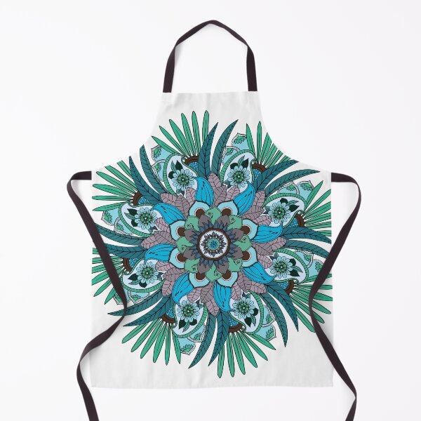 Item preview, Floral Blue Green Mandala designed and sold by LaniKaiArtistry.