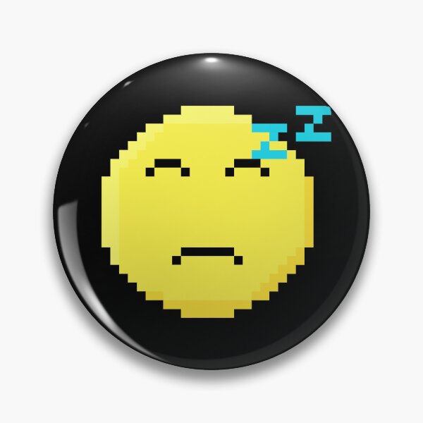 Item preview, Epic face pixel emoji meme pin sticker  designed and sold by CyberPunk2088.