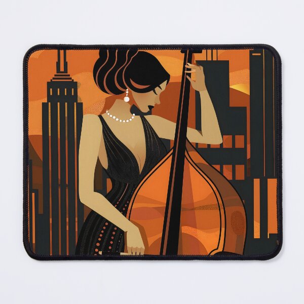 Item preview,  Jazz Musician Elegant Double Bass Design designed and sold by Fadawich.