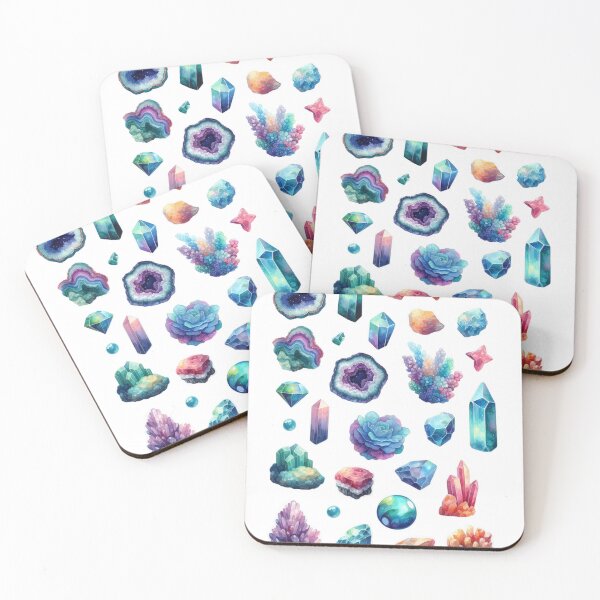 Item preview, Mystical Crystal & Geode Stickers | Rainbow Gemstone Collection for Crystal Enthusiasts designed and sold by FlowerMyLove.