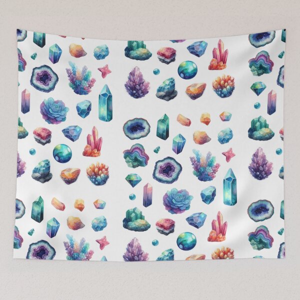 Item preview, Mystical Crystal & Geode Stickers | Rainbow Gemstone Collection for Crystal Enthusiasts designed and sold by FlowerMyLove.
