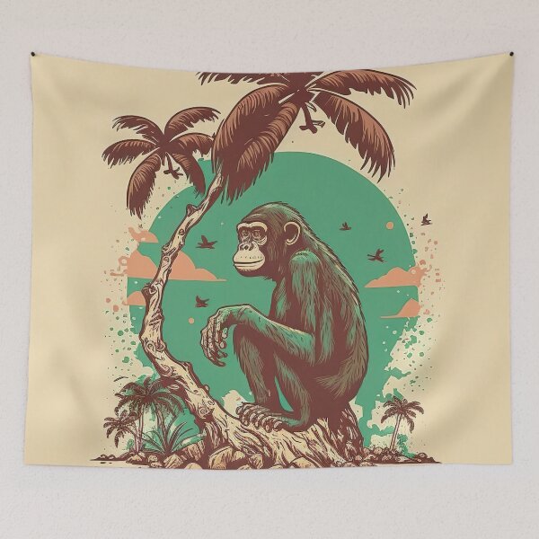 Item preview, Charming Chimp on a Tropical Escape designed and sold by WildlifeSafari.