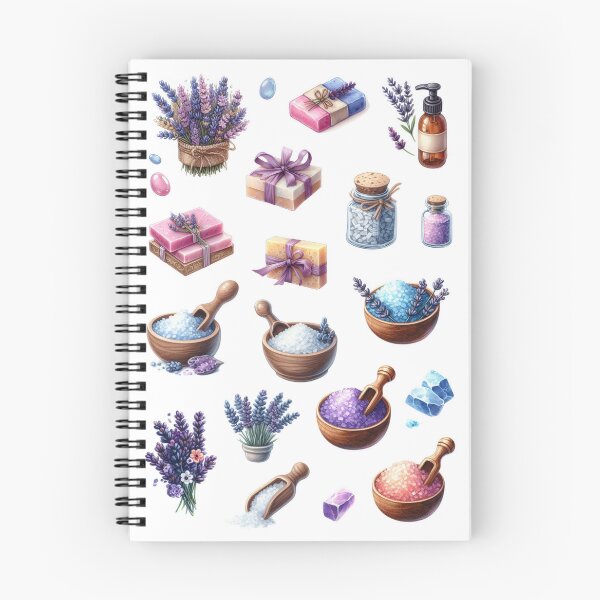 Item preview, Lavender Bliss Bath & Self-Care Stickers | Calming Spa Collection for Relaxation designed and sold by FlowerMyLove.