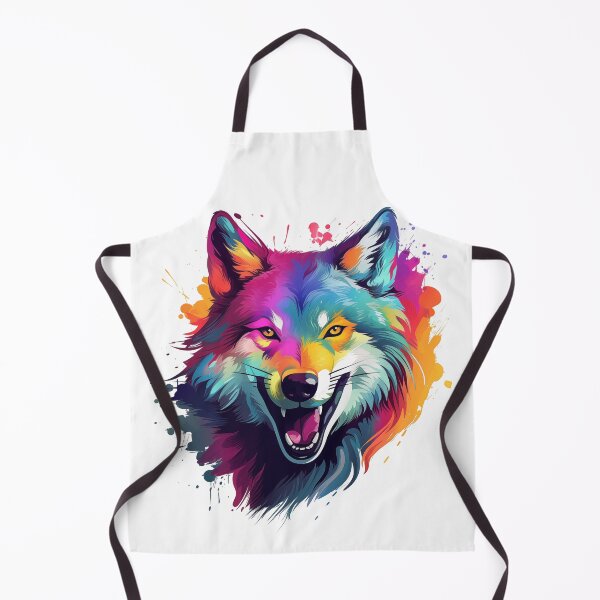 Item preview, Happy smiling colored wolf designed and sold by GoodThings66.