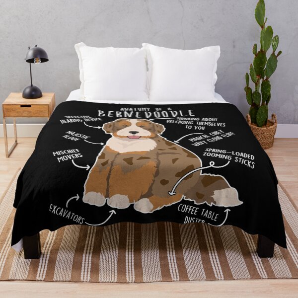 Item preview, Chocolate Merle Bernedoodle Dog Anatomy designed and sold by Clara Hollins.