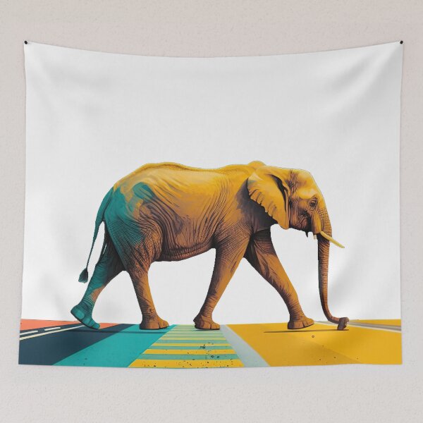 Item preview, Elephant on the Move: Road Crossing designed and sold by WildlifeSafari.