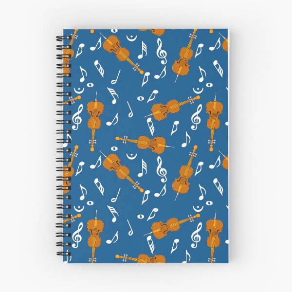 Item preview, Cello White Music Notes Pattern Blue 2 designed and sold by BartholGraphics.