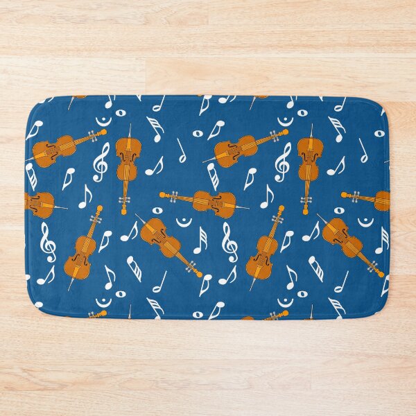 Item preview, Cello White Music Notes Pattern Blue 2 designed and sold by BartholGraphics.