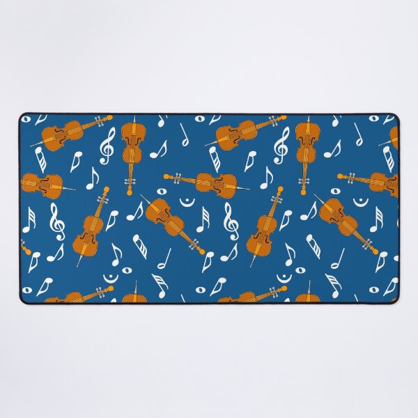 Item preview, Cello White Music Notes Pattern Blue 2 designed and sold by BartholGraphics.