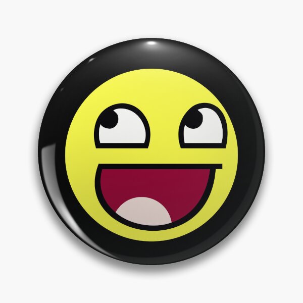 Item preview, Epic face pixel emoji meme pin sticker  designed and sold by CyberPunk2088.