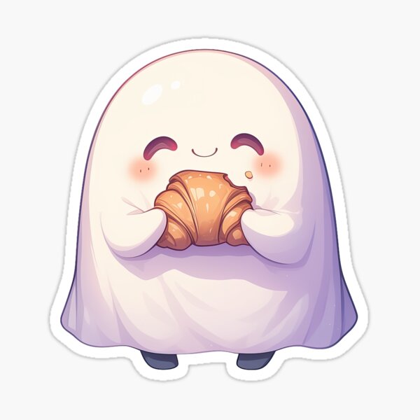 Item preview, Cute Croissant Ghost designed and sold by RetroPrints.