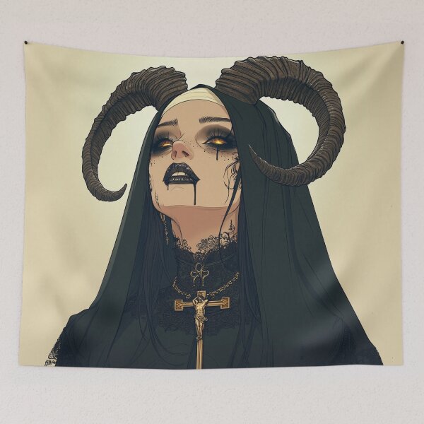 Item preview, Satanic Nun designed and sold by CursedbyLilith.