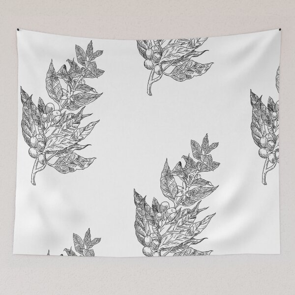 Item preview, Coffee Plant Linework Illustration designed and sold by TheResistanceGardener.