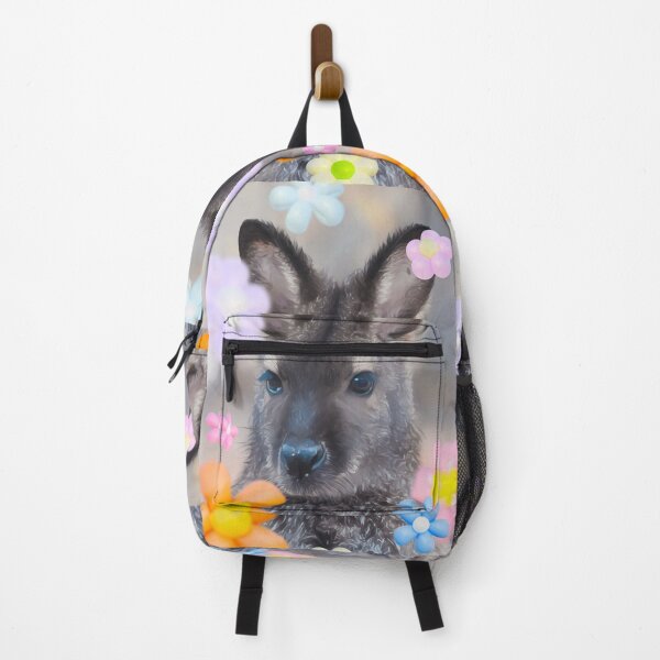 Item preview, Adorable cute painting of baby Wallaby surrounded by flowers designed and sold by Yogibear & Rachelle .