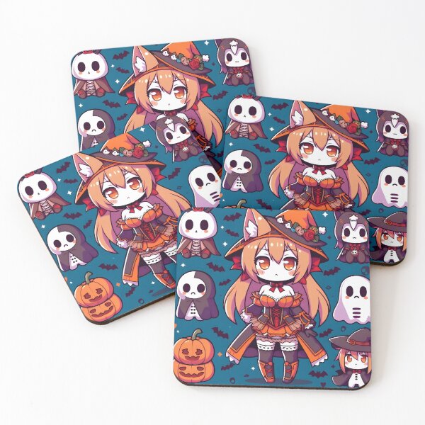 Item preview, Kawaii Halloween chibi pattern 26.0 designed and sold by StickyGuys.