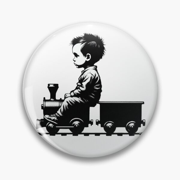 Item preview, Boy on a train - Spray Paint Grafitti Banky Style designed and sold by FunnehGacha.