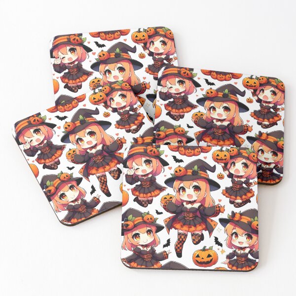 Item preview, Kawaii Halloween chibi pattern 27.0 designed and sold by StickyGuys.