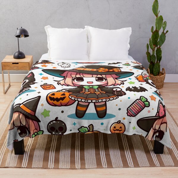 Item preview, Kawaii Halloween chibi pattern 28.0 designed and sold by StickyGuys.