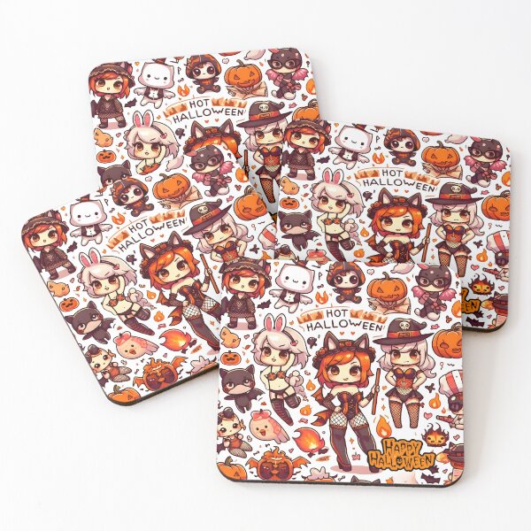 Item preview, Kawaii Halloween chibi pattern 29.0 designed and sold by StickyGuys.