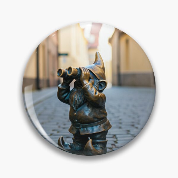 Item preview, Thinking of Wroclaw - Gnome With Binoculars designed and sold by Purrfecta.