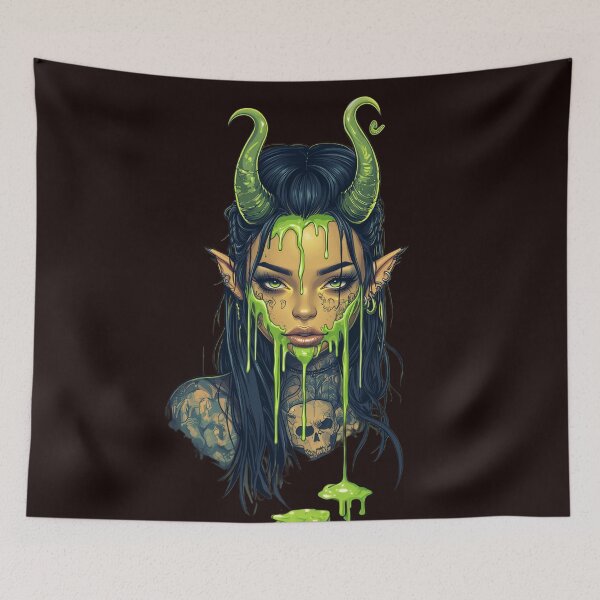 Item preview, Demon Slime Girl designed and sold by CursedbyLilith.