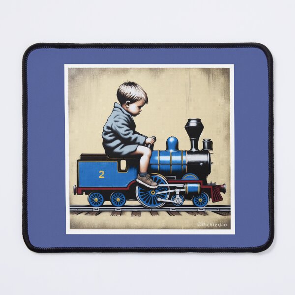 Item preview, Boy on a blue train - Spray Paint Grafitti Banky Style designed and sold by FunnehGacha.