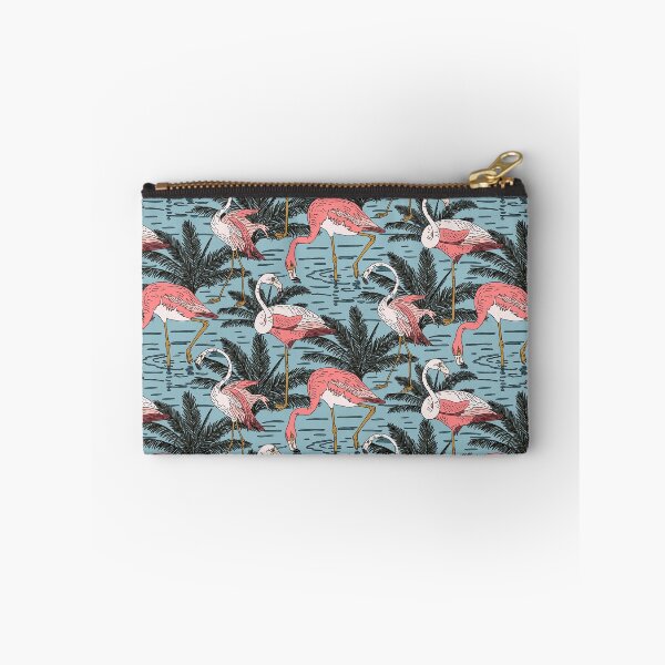 Item preview, Tropical Pink Flamingos in Blue Water designed and sold by Sally Ellington Creative.